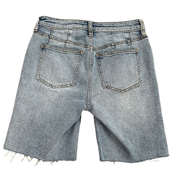 NWT Free People We The Free Avery Bermuda Denim Jean Short Size 25 Pacific Blue - Picture 6 of 13